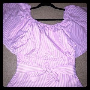 NWT. Lanier Boutique Pink Striped dress.